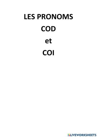COI et COD