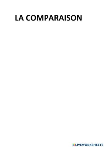 La comparaison