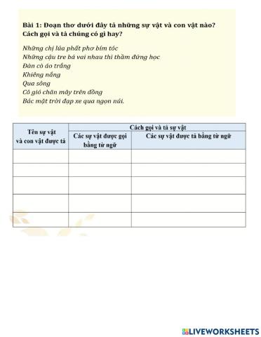 Bài tập nhân hóa