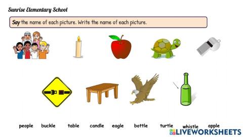 Phonics words -le