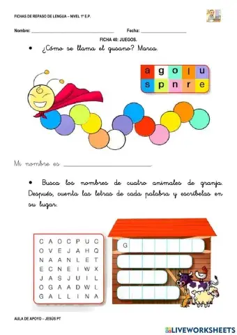 Ficha Lengua 40-1EP-Juegos