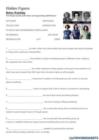 Hidden Figures - Before watching the film