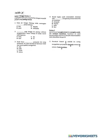 Kata sendi nama - objektif