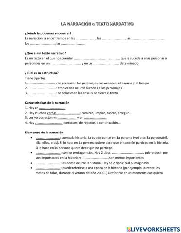 La narración y la descripicón