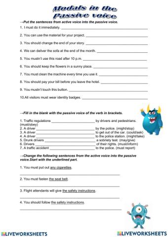 Passive Voice with Modals