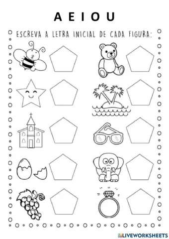 Jogo das vogais - escolha a vogal certa