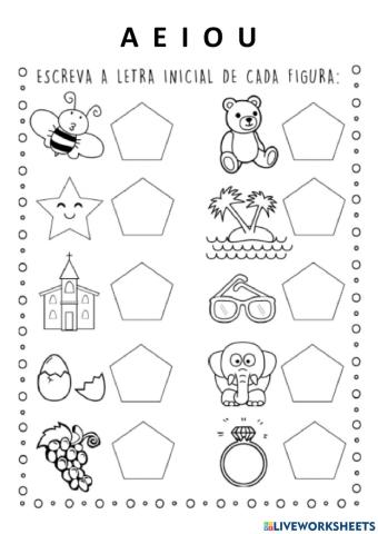 Jogo das vogais - escolha a vogal certa