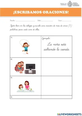 Creación de oraciones