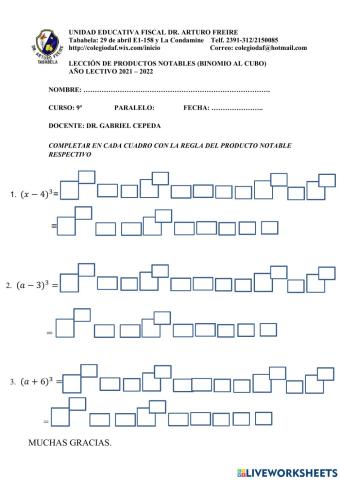 Productos notables 2