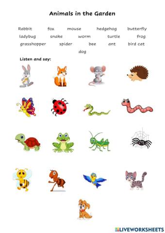 Animals in the Garden