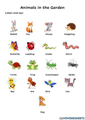 Animals in the Garden