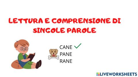 Lettura di singole parole