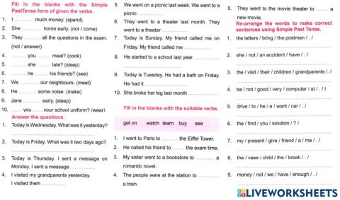 Sm sd 6 english simple past tense 1