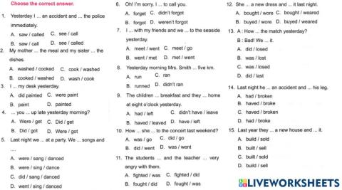 Sm sd 6 english simple past tense 2