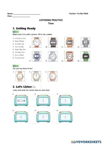 Tactics basic - Listening - Time