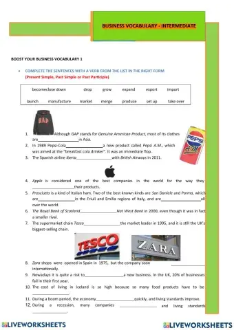 Business English Vocabulary - intermediate