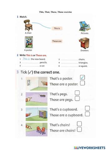 This, that, these, those exercise