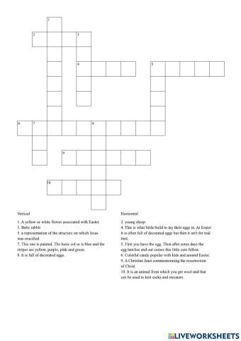 Easter crossword