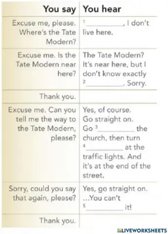 Listening directions