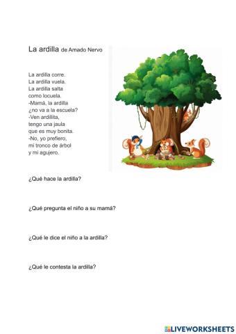 -La ardilla- de Amado Nervo