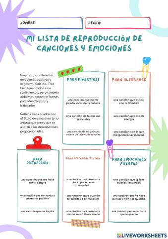 Canciones y emociones