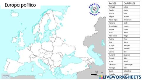 Países y Capitales de Europa