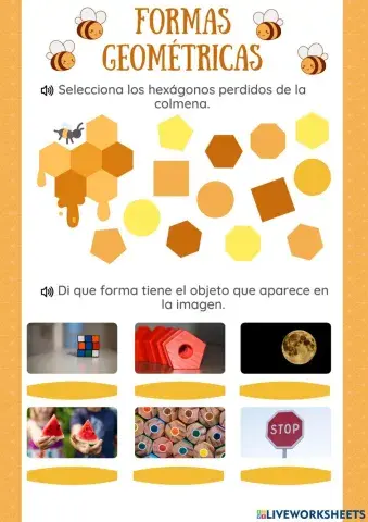 Las formas geométricas con las abejas
