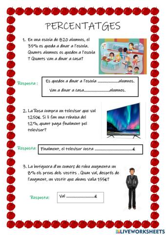 Percentatges