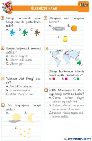 Ülkemizde Hayat-Kazanım Testi