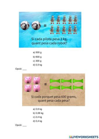 Problemes d'equivalències