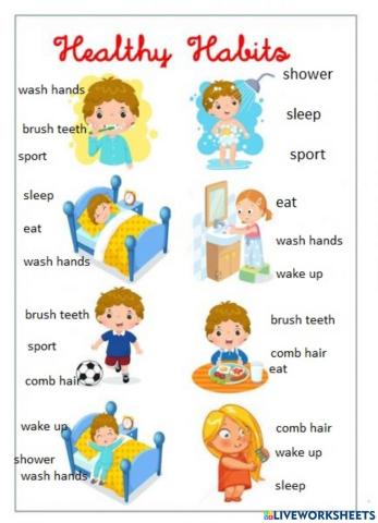 Healthy routines choose the correct one