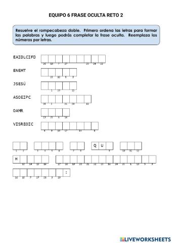 Frase oculta equipo 6