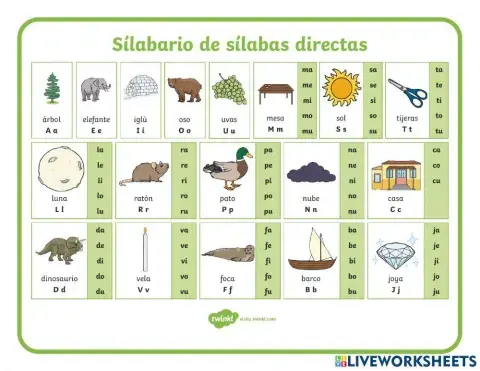 Silabeo en español para extranjeros y para infantil