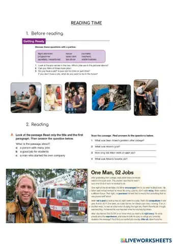 Jobs reading comprehension