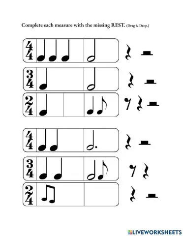 Complete the Measure w-Rests