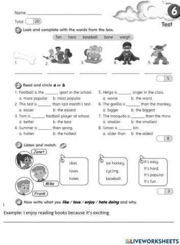 Smart junior test 6