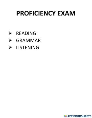 Reading  exam