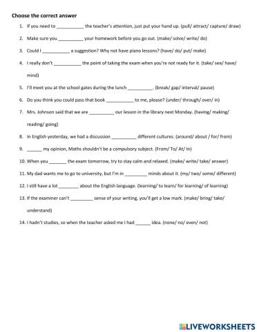 Education - collocation