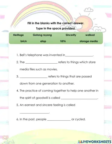 Social Studies Test for Year 4