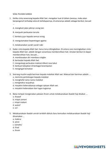 Islamic Education for Student