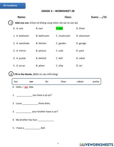 IIG-Grade 3-Worksheet 28