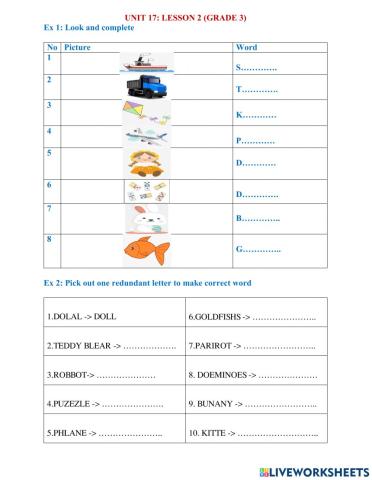 Unit 17: lesson 2 ( Grade 3)