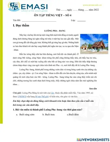 Tiếng việt LỚP 3