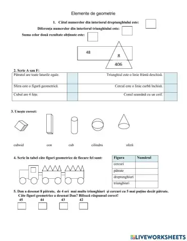 Geometrie clasa a II a