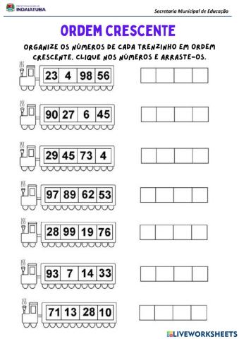 Ordem Crescente