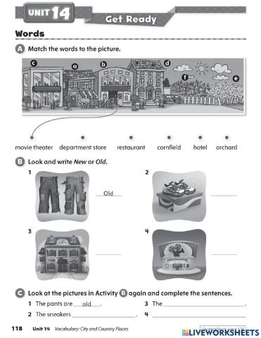 City and country places