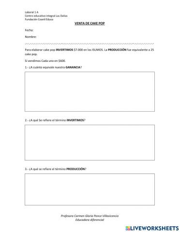 Cálculo de ganacias