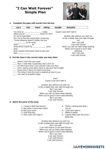 CAN & CAN-T - Expressing Ability - Song (I can wait forever - Simple Plan)