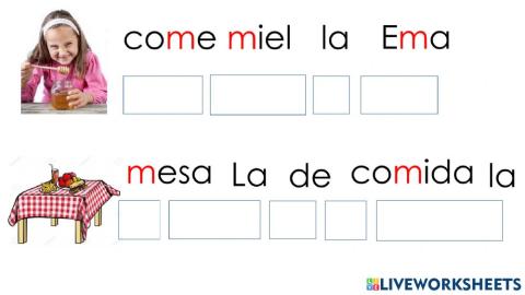 Ordena las oraciones