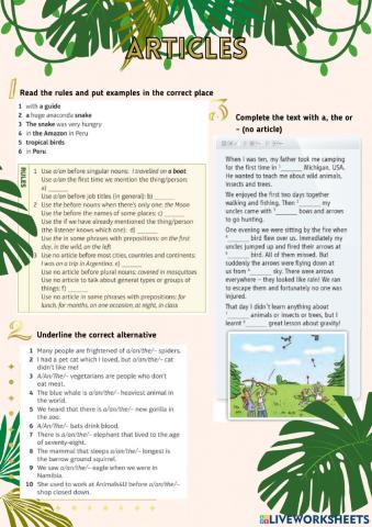 Articles PreIntermediate